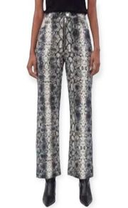 Jules & Leopold Capris Pants Snake Print Kick Flare Size 8 New w/Tag