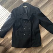 wool/cashmere blend Peacoat Jacket black Size 14P