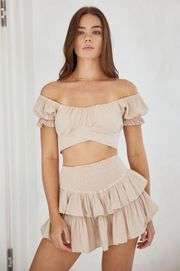 Ruffle mini skirt