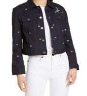 Ted Baker Cavca Embroidered Denim Jacket, Mid Wash