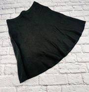 Ann Taylor Loft Knee Length Casual A-Line Skirt Women's Size 4 Black 100% Linen