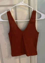 H&M red crop top