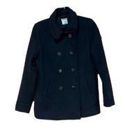 Old Navy Black Wool Pea Coat Woman’s Size Medium Jacket