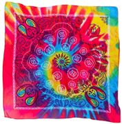 Vintage Y2K  Motorcycles Multicolor Tie Dye Scarf Handkerchief