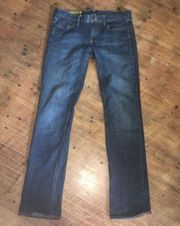 J Crew Factory Matchstick 30R dark wash wedgie jeans