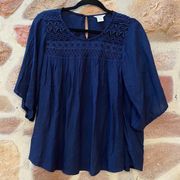 Ariat | navy blue boho blouse