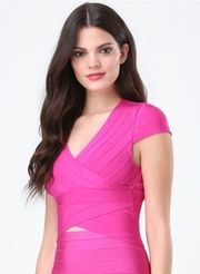 bandage crop top in rose violet size small