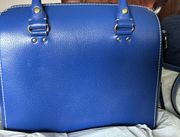 Kate Spade Alessa Wellesley Leather Satchel Holiday Blue Limited Edition Handbag