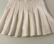 White Pleated Skirt