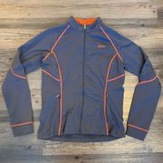 ASICS Dark Gray and Orange Running Jacket