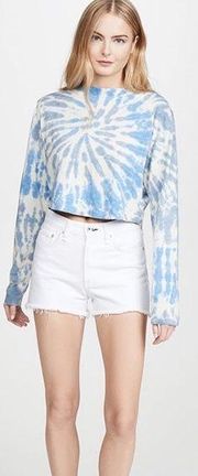 Pam & Gela Tie Dye Slouchy Crop Shirt sz M