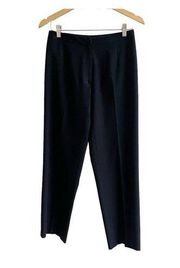 Tahari High Waisted Black Trousers Wool Blend Tapered Leg Size 6 Petite