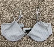 Gray  underwire bra