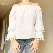 No Comment White Off the Shoulder Blouse