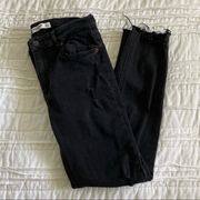 Pull and Bear Black Skinny Mid Waist Jean