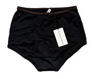 Black High Waist Full Coverage Bikini Bottoms