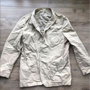 5/$15 JCREW vintage broken in jacket trench coat W