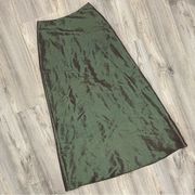 Vintage Dave & Johnny Long Formal Dress Maxi  Skirt Iridescent Green EST. Size 8