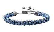 NWT White House Black Market Blue Hematite and Crystal Friendship Bracelet