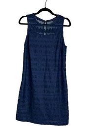 NWT Trina Turk Navy Blue Sheath Dress Sleeveless Career Evening Cocktail 6