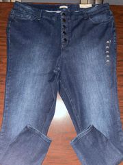NWT Maurices Limitless Jeggings High Rise Button Fly Jeans Size XXL Regular