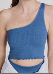 Luna One Shoulder Seamless Crop Tank