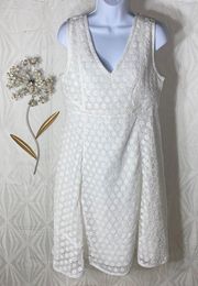 Maternity White Crochet Dress