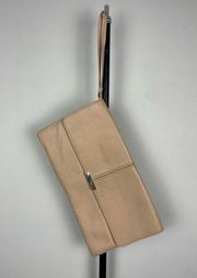 & Other Stories Soft Pink Leather Rectangular Clutch Purse