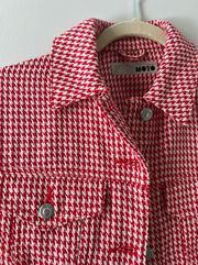 RED AND WHITE CHECK JACKET