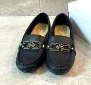 Isaac Mizrahi black leather shoes size 7W. New