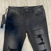 NWT Cult of Individuality  Highrise black skinny jeans sz 29