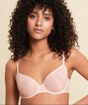 Calvin Klein mesh bra sheer 36C light pink pale pink