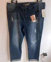 Melissa McCarthy Seven7 Straight Distressed Jeans