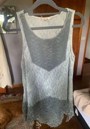 BKE Green Lace Tank