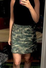 Kensie Camouflage Jean Mini Skirt Size 8