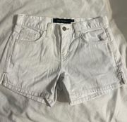 Vntg 90s  White Denim Shorts. Size 4. 3.5 Inseam, 100% Cotton