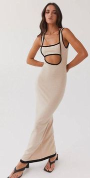 Exclusive - Lost In Paris Knit Maxi Dress - Tapioca