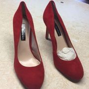 🔥5/20🔥 New Inc woman’s Heels* Red * Faux Suede* shoes sz 6