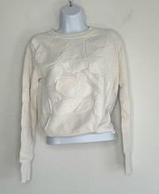 Jason Wu Grey Textured Intarsia Pullover Sweater SIZE XS/S