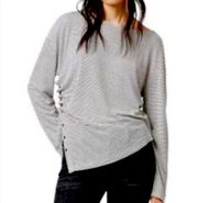 AllSaints Hatti White & Black Stripe Asymmetrical T-Shirt /Top. Size Small.  EUC