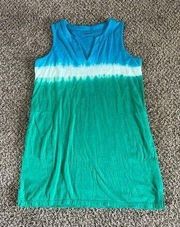 Land’s End Tie Dye V Neck Dress size Large