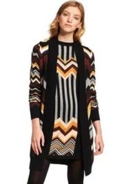 Missoni for Target‎ zig zag stripes patchwork long sleeves Open Cardigan XS