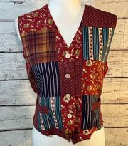 LEE Vintage Patchwork Pattern Vest-Medium