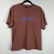 Heaven Marc Jacobs Women's Crewneck T-Shirt Short Sleeve Brown Size Large