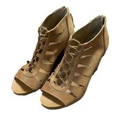 Michael Kors Elsie Cutout Lace Up Bootie Size 8M