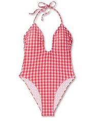 NEW WILD FABLE GINGHAM SWIMSUIT