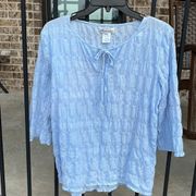 Weatherproof baby blue top womens Small shirt Comfy Lightweight