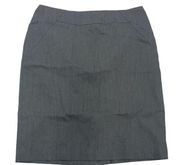 Halogen Skirt Womens 4 Gray Above Knee Straight Pencil Above Knee Polyester Mix