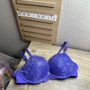 Thirdlove Purple 34B Push Up Women’s Lace Bra