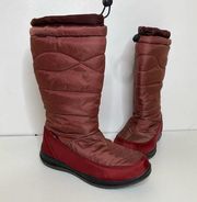 Kamik Lisbon Waterproof Quilted Snow Boots Red 6